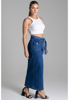 Saia C/fenda Sawary jeans 276628 - comprar online