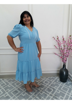 Vestido Crepe Lívia Moda Evangelica - comprar online