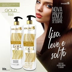 Soupleliss Progressive Gold Liss Thermal Realignment Hair Care  Realinhamento Térmico 1L/33.8fl.oz