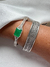 bracelete pedra retangulo verde