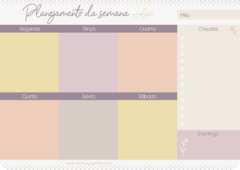 Planner Semanal Amanhecer - Cartões Gigantes