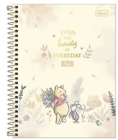 Caderno Espiral Capa Dura Colegial 1 Matéria Pooh 80 Folhas