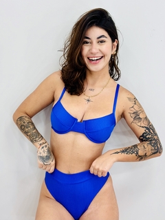 BIQUINI MARINA HOTPANTS AMARRAÇÃO EDEN AZUL BIC - Bruna Tisani Boutique