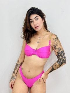 BIQUINI MAITE CORRENTE FIO DUPLO EDEN ROSA - Bruna Tisani Boutique