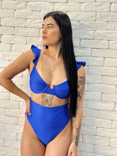 BIQUINI MAITE HOT LIPO SAARA AZUL BIC - Bruna Tisani Boutique