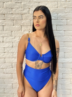 BIQUINI MAITE HOT LIPO SAARA AZUL BIC - Bruna Tisani Boutique