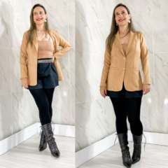 Blazer Feminino em Alfaiataria Lia Camel