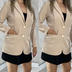 Blazer Feminino em Alfaiataria Lia Nude/Areia na internet