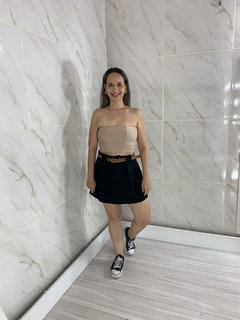 Cropped Top Faixa com Bojo Nude - comprar online