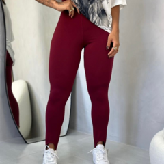 Calça Legging Fuso Flanelada Pezinho Vermelha