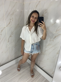 Imagem do Short Jeans Cordão Strass Brilho