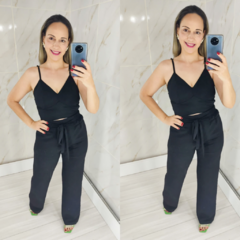 Conjunto Pantalona e Cropped Blusa - TRÈS CHIC BARRETOS