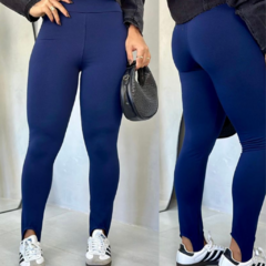 Calça Legging Fuso Flanelada Pezinho Azul