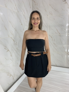 Imagem do Cropped Top Faixa com Bojo Preto