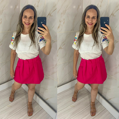 Short Saia Alfaiataria Social Pink na internet