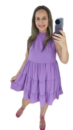 Vestido Solto Curto Roxo Orquidea - comprar online