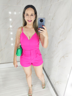 Conjunto Short e Cropped Alfaiataria Verão Pink - comprar online