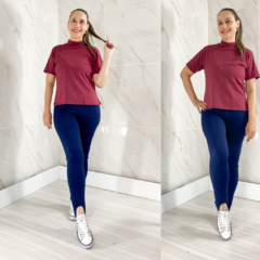 T-Shirt Basic Gola 100% Algodão - Marsala