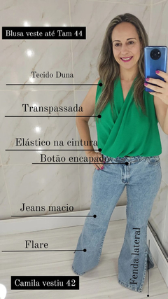 Calça Jeans Flare Lavagem Marmorizada - loja online