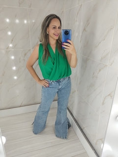 Calça Jeans Flare Lavagem Marmorizada - TRÈS CHIC BARRETOS