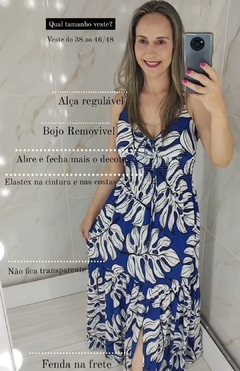 Vestido Longo Amarelo Estampado - Mila - TRÈS CHIC BARRETOS