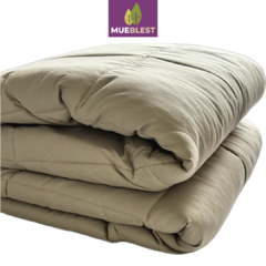 Acolchado Queen Di Milano Reversible (Beige Frio - Gris)