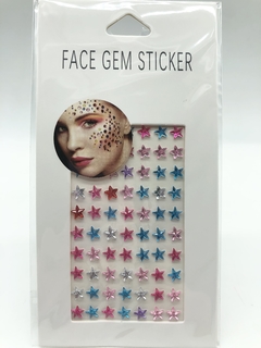 face gems sticker estrella