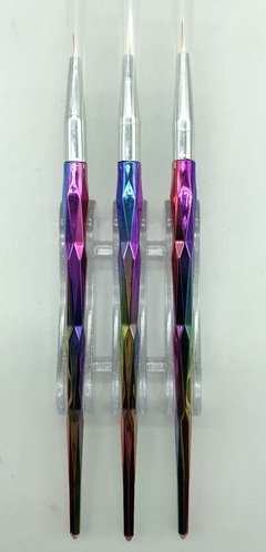 pincel liner arco iris x3