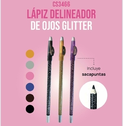 LAPIZ DELINEADOR DE OJOS CON GLITTER PINK 21 CS3466 - comprar online