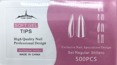 Soft gel - regular stiletto (paris night)