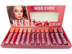 KIT LABIAL NUDE X12 MISS EVER - comprar online