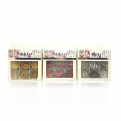 SET GLITTER DE UÑAS X6