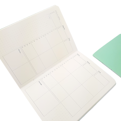 Kit planner semanal não datado (menta) - 6 meses