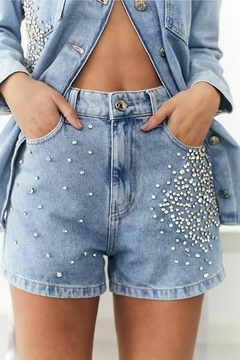 SHORT JEANS STRASS