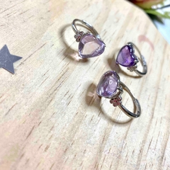 Anillo Corazón amatista - comprar en línea