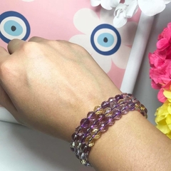 Pulsera de amatista y citrino - comprar en línea