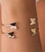 Bracelete Borboleta - Bracelete dourado com borboletas nas pontas - Semijoia