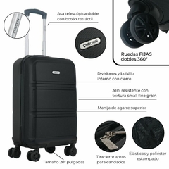 Valija Carry On 20" para Cabina 4 Ruedas Giratorias en internet