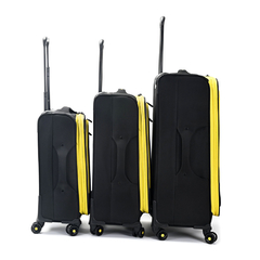 Set de Valijas x 3 Wanderlust Urban Mode SOFT Negro doble rueda - comprar online