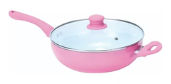 Wok 26 Cm Asa Tapa Vidrio Cer