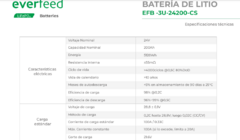 BATERIA LIFE PO4 LITIO 24V 200Ah EverFeed - ELyR Energía Solar