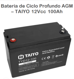 Batería SOLAR AGM – TAIYO 12Vcc 100Ah