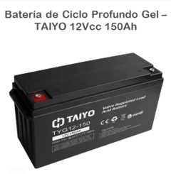 Batería de Gel – TAIYO 12Vcc 150Ah