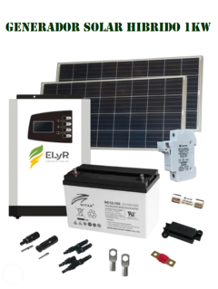 GENERA 58Kwh !!! MensualesGenerador Solar Hibrido 1Kw - ELyR Energía Solar