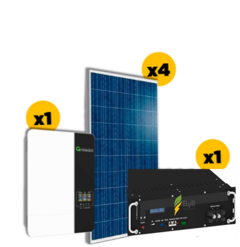 Imagen de GENERA 396KWh Mensuales !!! Generador Solar Híbrido 5Kw Paralelizable 4P Bateria Litio