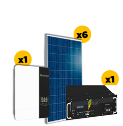 GENERA 594Kwh Mensuales !!! Generador Solar Híbrido 5Kw Paralelizable 6P Bateria LITIO - comprar online