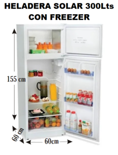 HELADERA SOLAR 300Lts. CON FREEZER