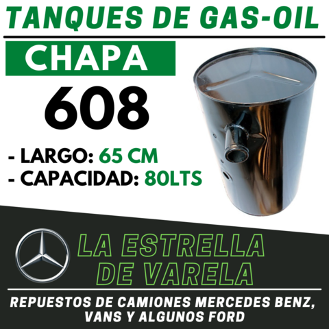 TANQUES DE COMBUSTIBLE GAS-OIL - 608 - REDONDO - 80 LITROS