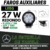 FARO REDONDO 9 LEDS - 27 WATTS ( 9 LED X 3 WATTS) - AUXILIAR - comprar online