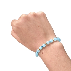 Pulsera ágata aqua con dije de libélula - comprar en línea